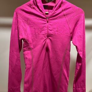 Hot pink athleta run top